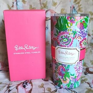Lilly Pulitzer 20 Ounce Me And My Zesty Traveler Tumbler Vibrant Colors NIB